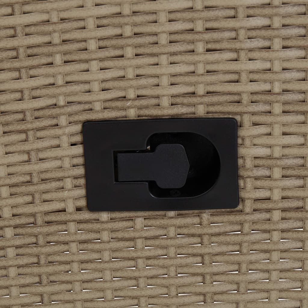 Krzesła ogrodowe 2 szt. z poduszkami polirattan beż - number 11.