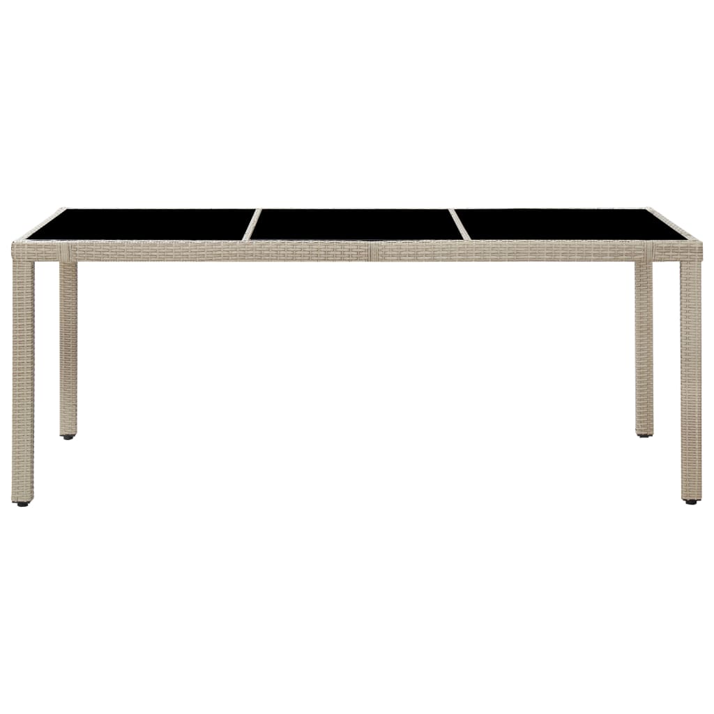 Vanjski blagovaonski stol od 9 dijelova s jastucima od poliratana bež - number 3.