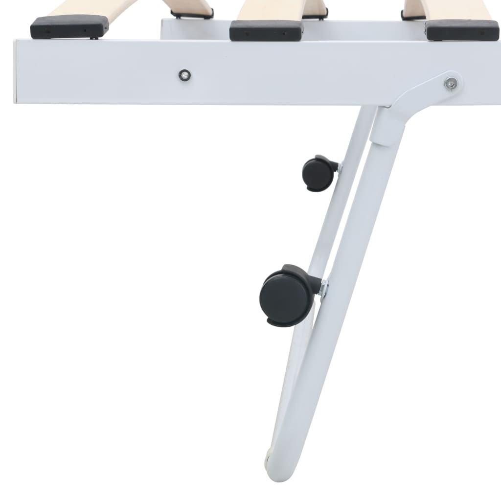 Sengestel 180x200/90x200 cm pulverlakeret stål hvid - number 7.