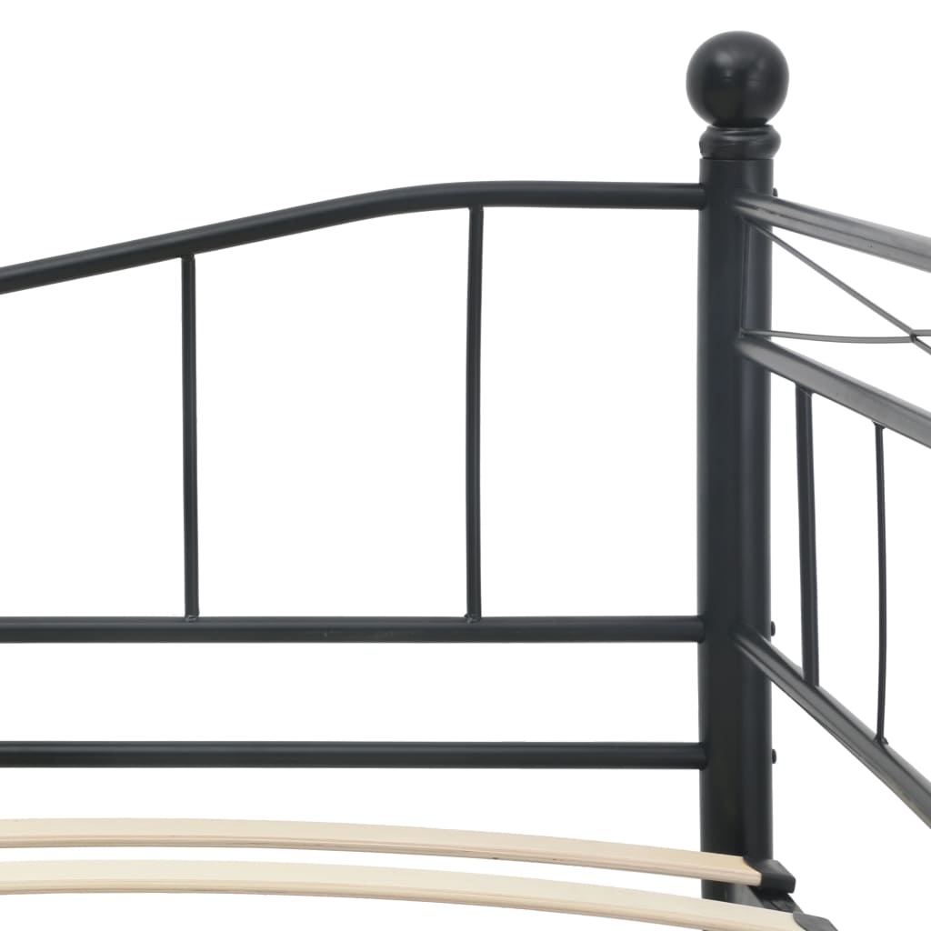 Cadre de lit 180 x 200/90 x 200 cm acier noir - number 6.