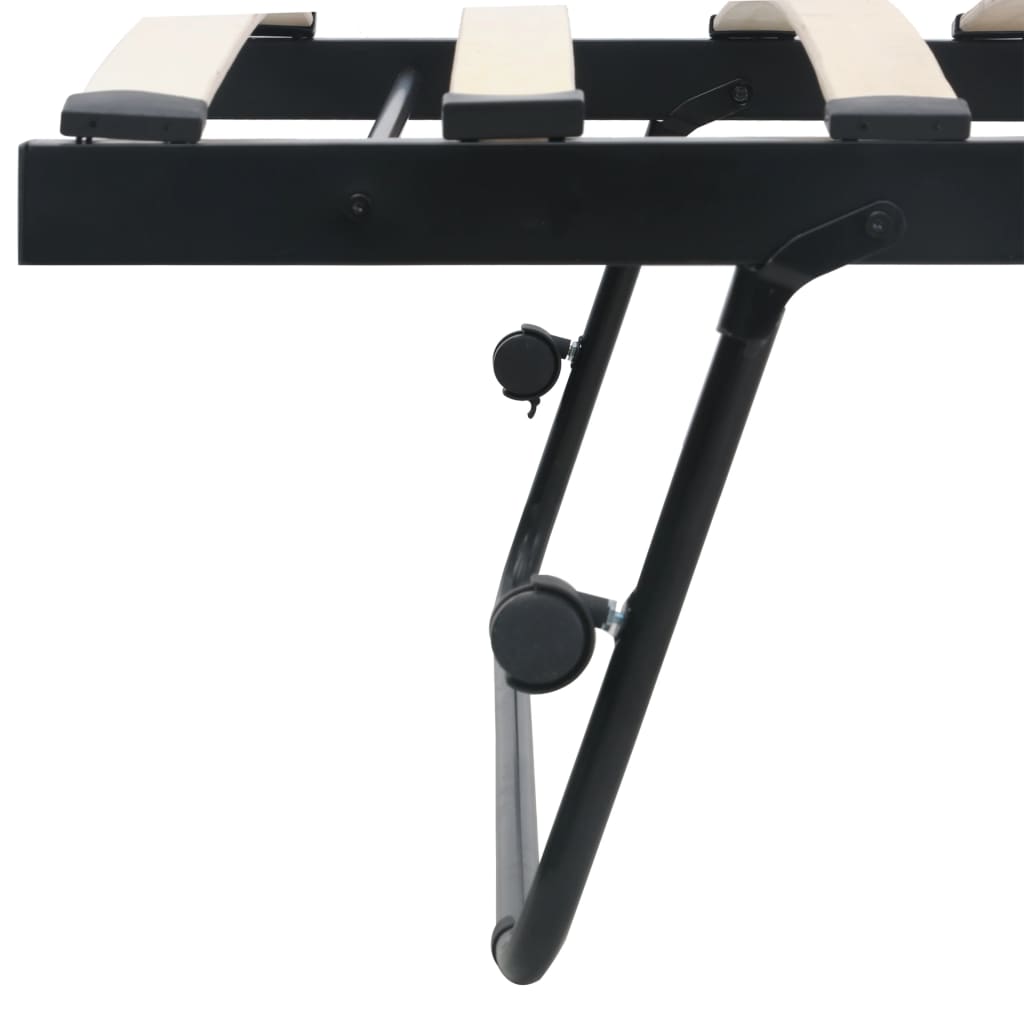 Cadre de lit 180 x 200/90 x 200 cm acier noir - number 7.