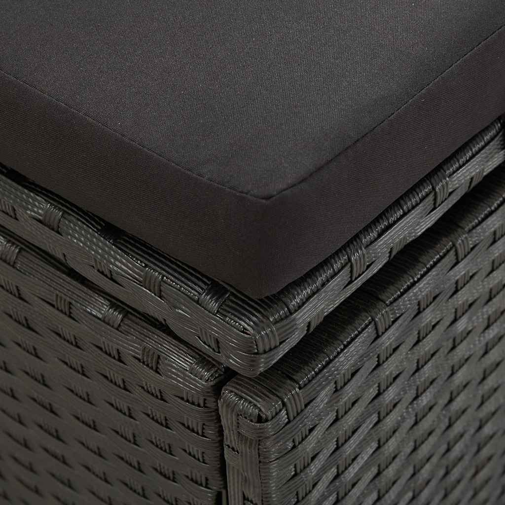 Solseng med hynder polyrattan sort - number 9.