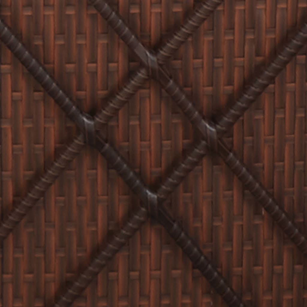 Konvertibel solseng med hynde polyrattan brun - number 12.