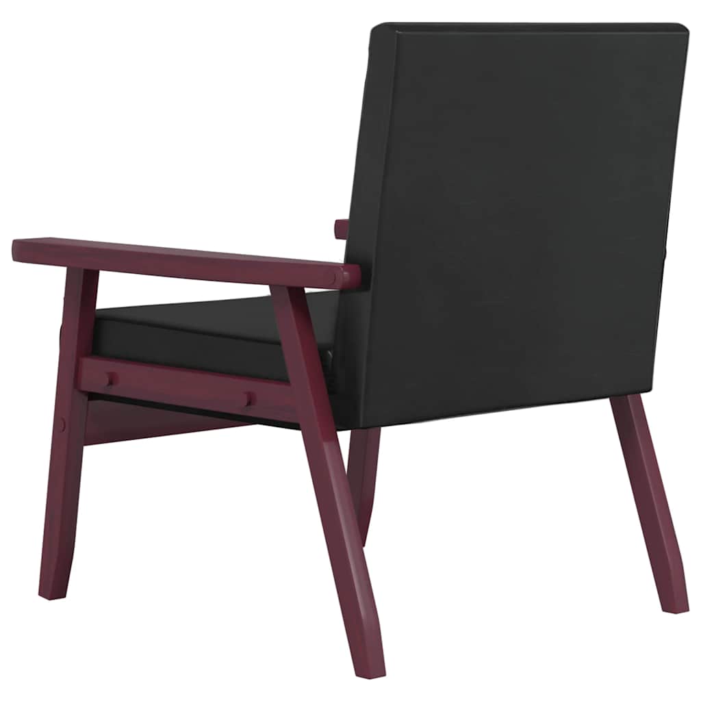 Sofasett 2 deler kunstskinn sort - number 8.