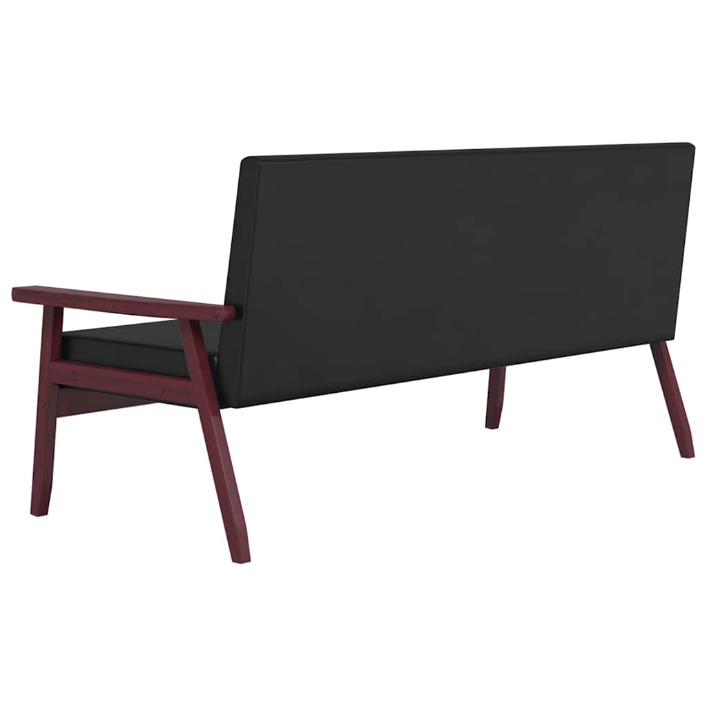 Zestaw wypoczynkowy 3 części skóra ekologiczna czarna - number 11.