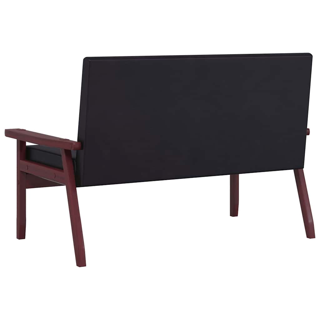 Zestaw wypoczynkowy 3 części skóra ekologiczna czarna - number 10.