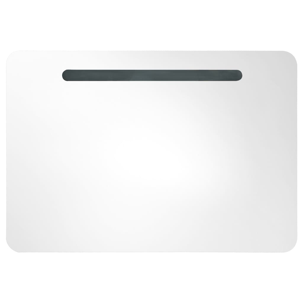 Kupaonski ormarić s ogledalom + led rasvjeta 80x9,5x55 cm - number 4.