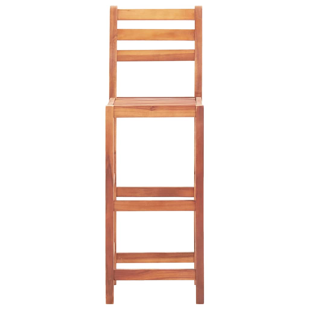 Barstole 2 stk. massivt akacietræ - number 3.