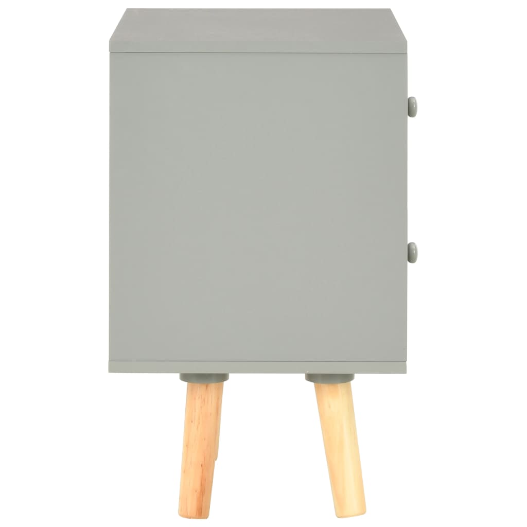 Sengeskabe stk. 40 x 30 x 50 cm massivt fyrretræ - grå, 2 - number 5.