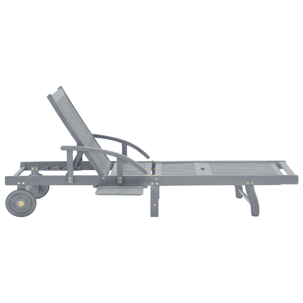 Ležaljka puno bagremovo drvo siva - number 3.