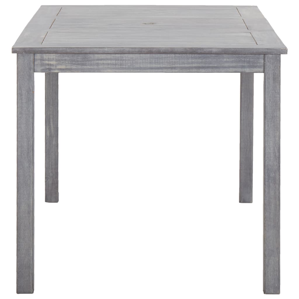 Vanjski blagovaonski stol od 5 komada punog bagremovog drveta siva - number 4.