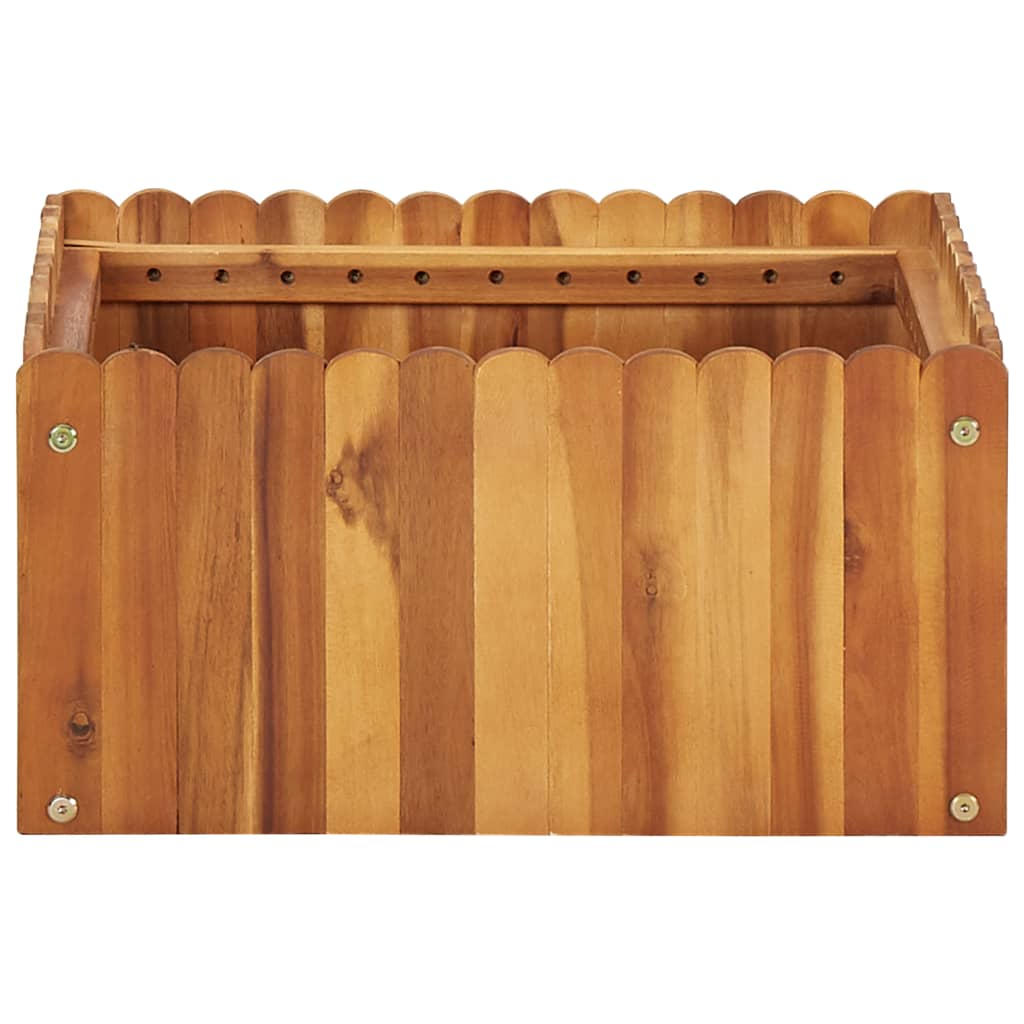 Raised planter solid acacia wood - 50 x 50 x 25 cm, 1 - number 2.