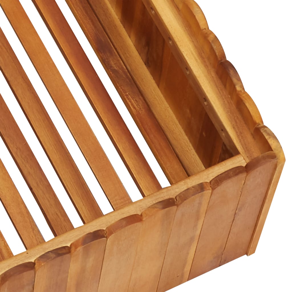 Raised planter solid acacia wood - 50 x 50 x 25 cm, 1 - number 4.