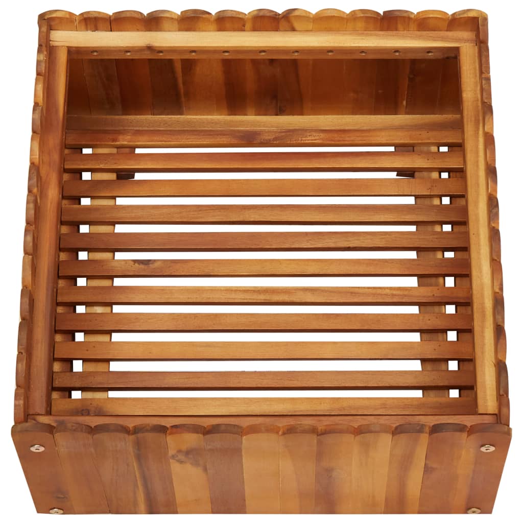 Raised planter solid acacia wood - 50 x 50 x 25 cm, 1 - number 3.