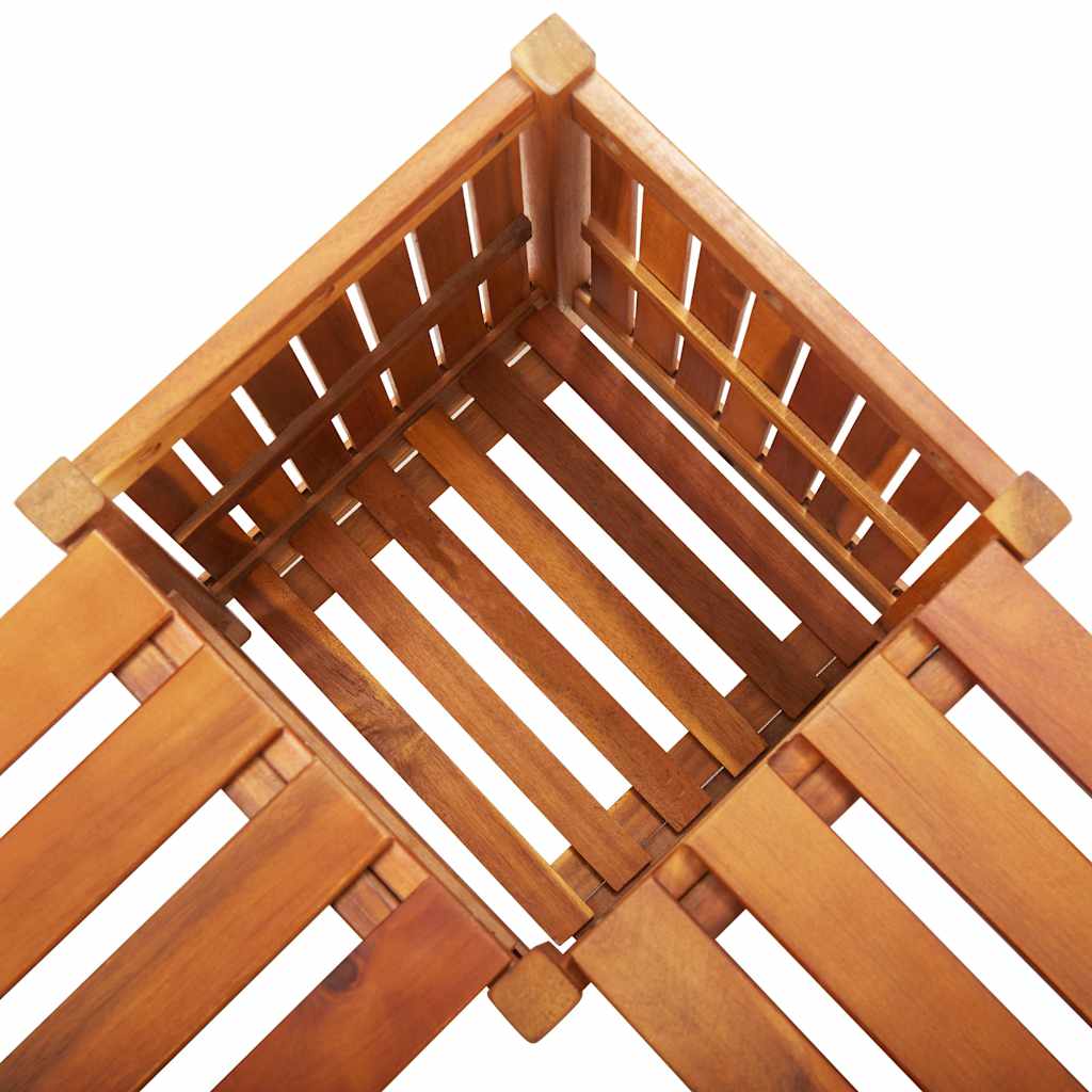 Hjørnebenk med plantekasse 117x117x40 cm heltre akasietre - number 7.