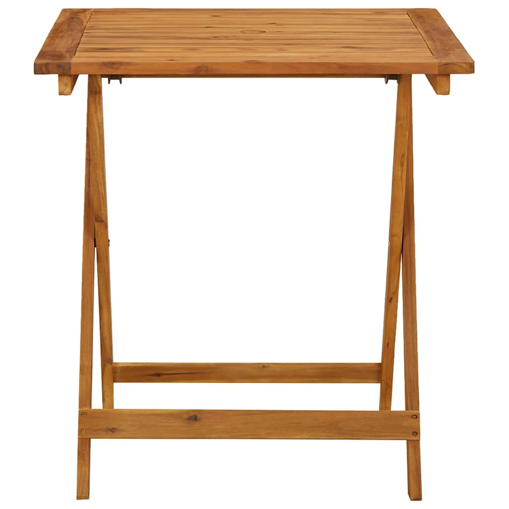 Foldbart havebord 70 x 70 x 75 cm massivt akacietræ - number 4.