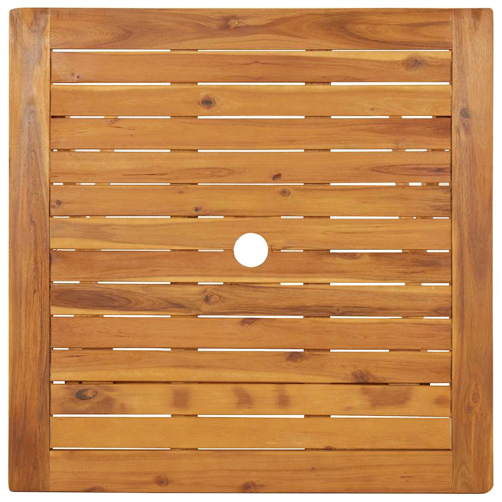 Foldbart havebord 70 x 70 x 75 cm massivt akacietræ - number 6.