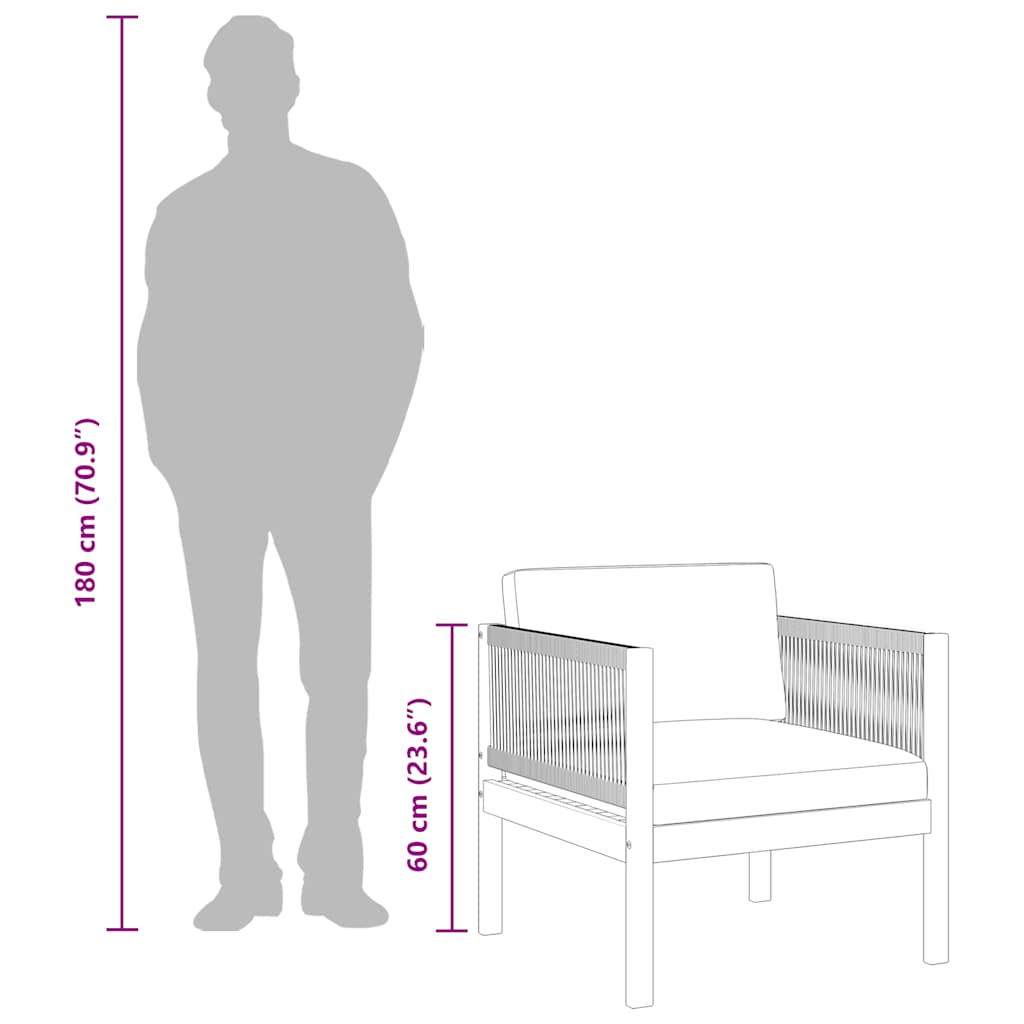 Havestole 2 stk. massivt akacietræ - number 6.