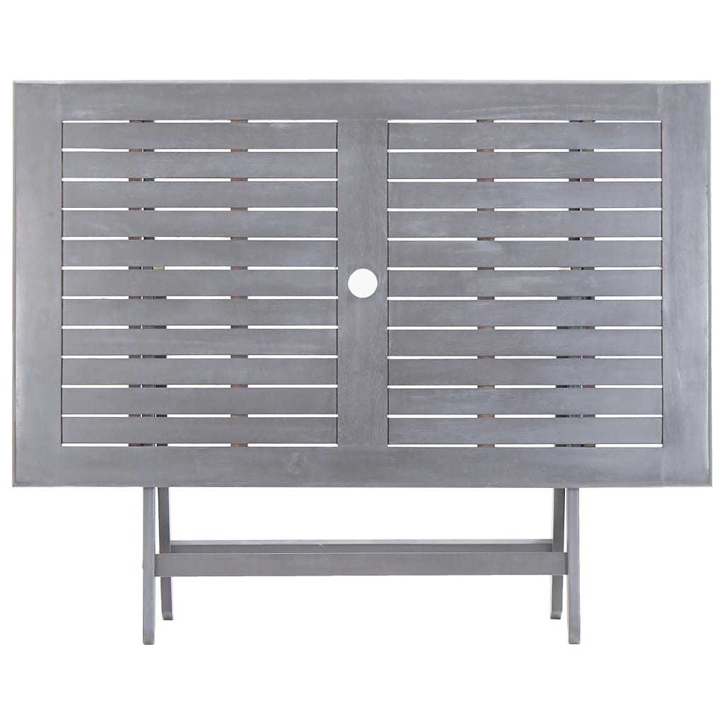 Foldbart havebord 120x70x75 cm massivt akacietræ - number 6.