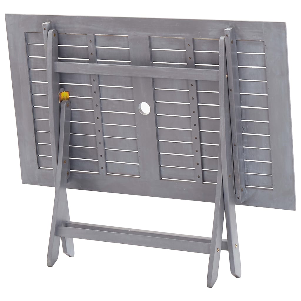 Foldbart havebord 120x70x75 cm massivt akacietræ - number 8.