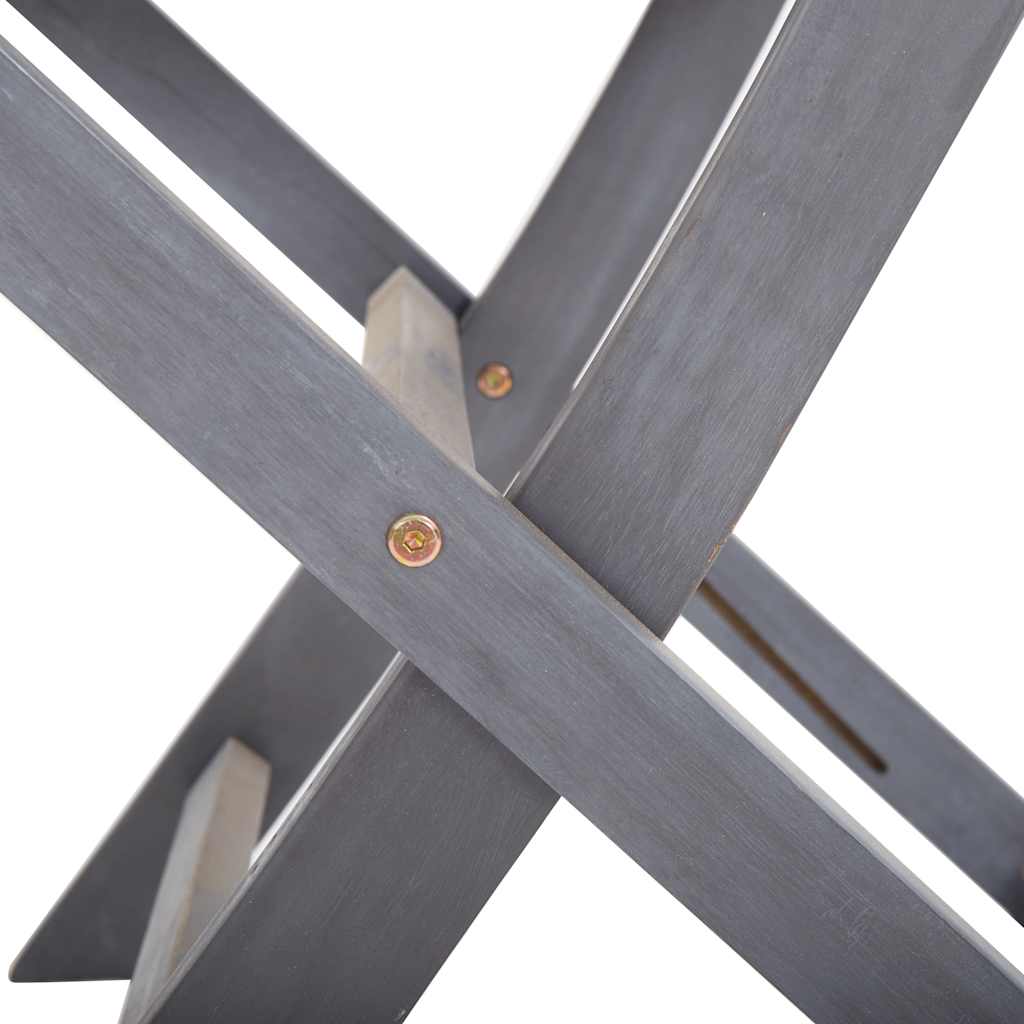 Sklopive vrtne stolice kom. puno bagremovo drvo - sivo, 2, bez rukonaslona, ​​1 - number 10.