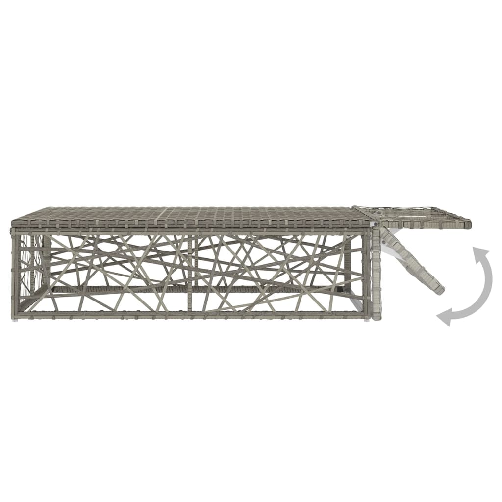 Zestaw wypoczynkowy ogrodowy 2 części z poduszkami polirattan szary - number 6.