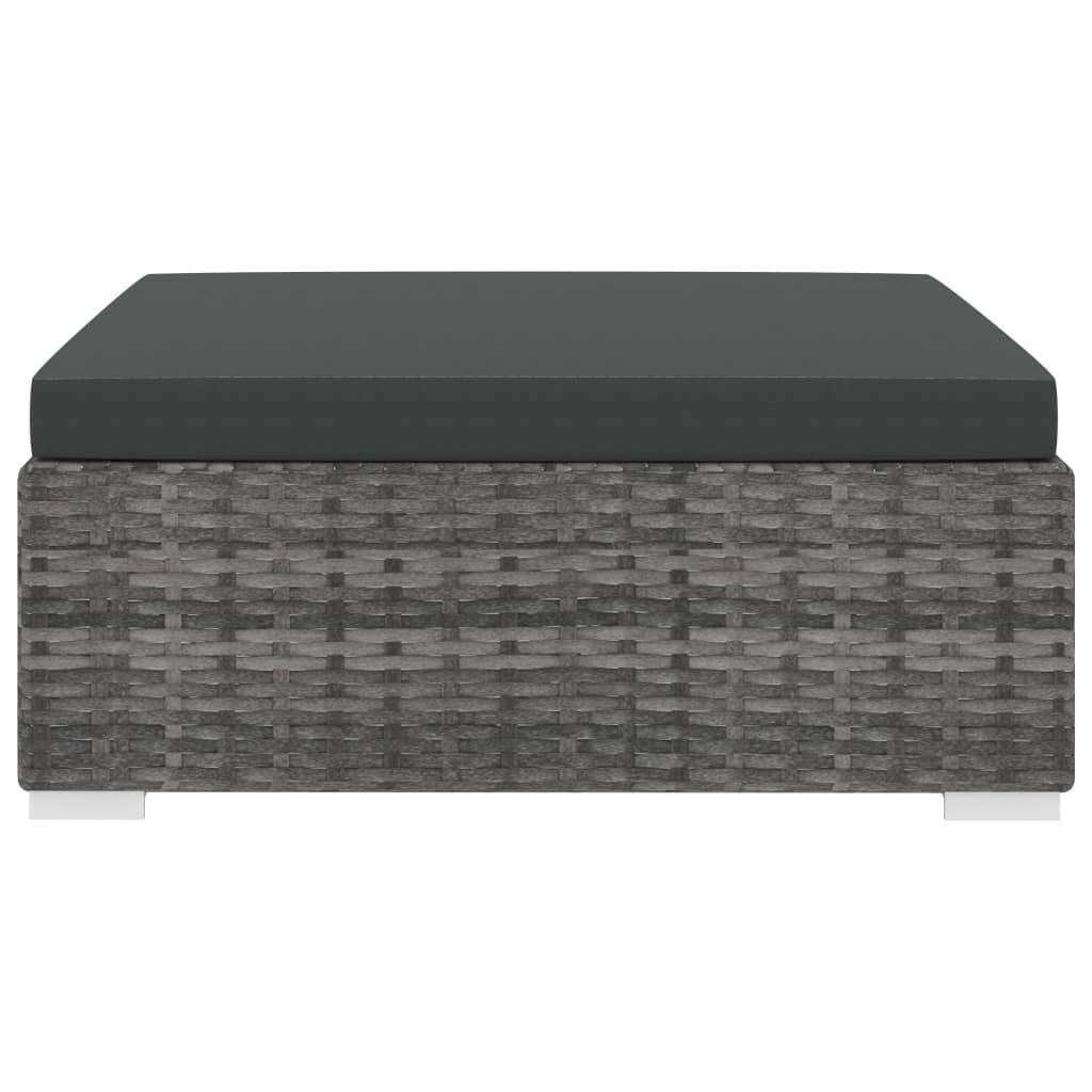 Do sofy pc. z poduszką polirattan - szary, 1 szt., podnóżek - number 3.