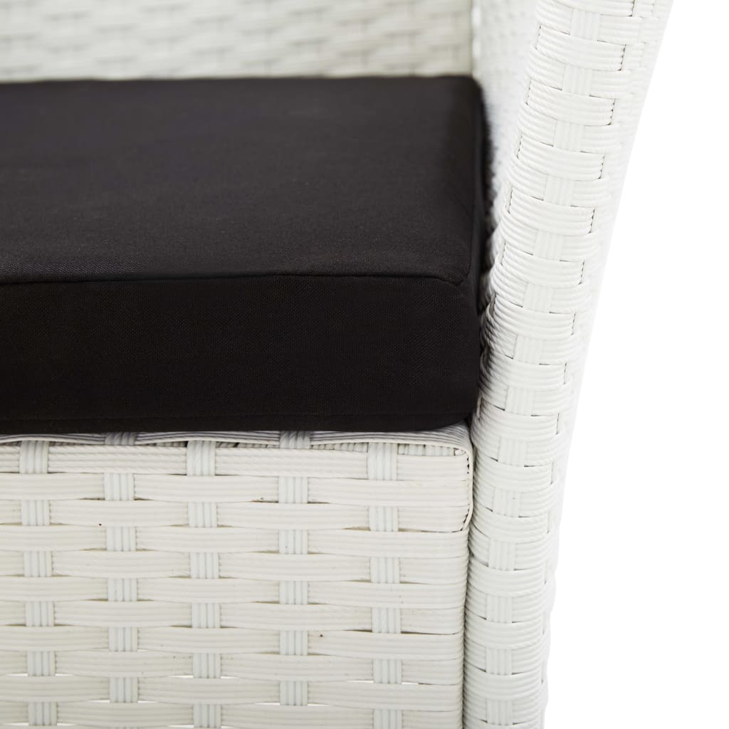 Garnitura vanjskog blagovaonskog stola 5 komada poliratan bijela - 4 - number 11.