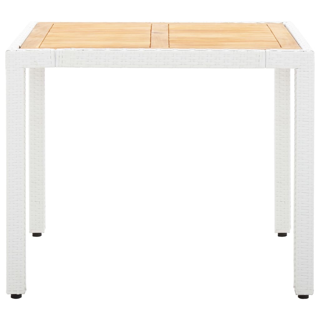 Garnitura vanjskog blagovaonskog stola 5 komada poliratan bijela - 4 - number 4.