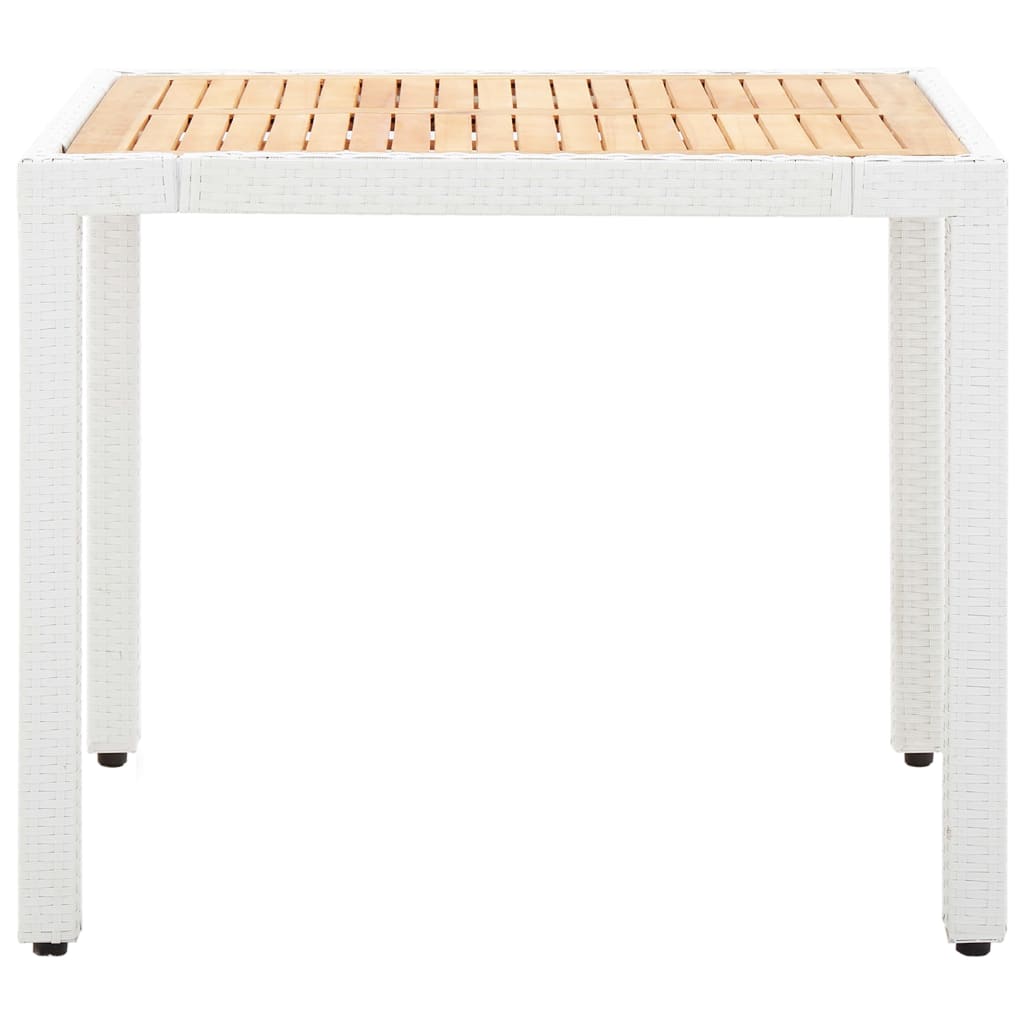 Garnitura vanjskog blagovaonskog stola 5 komada poliratan bijela - 4 - number 3.