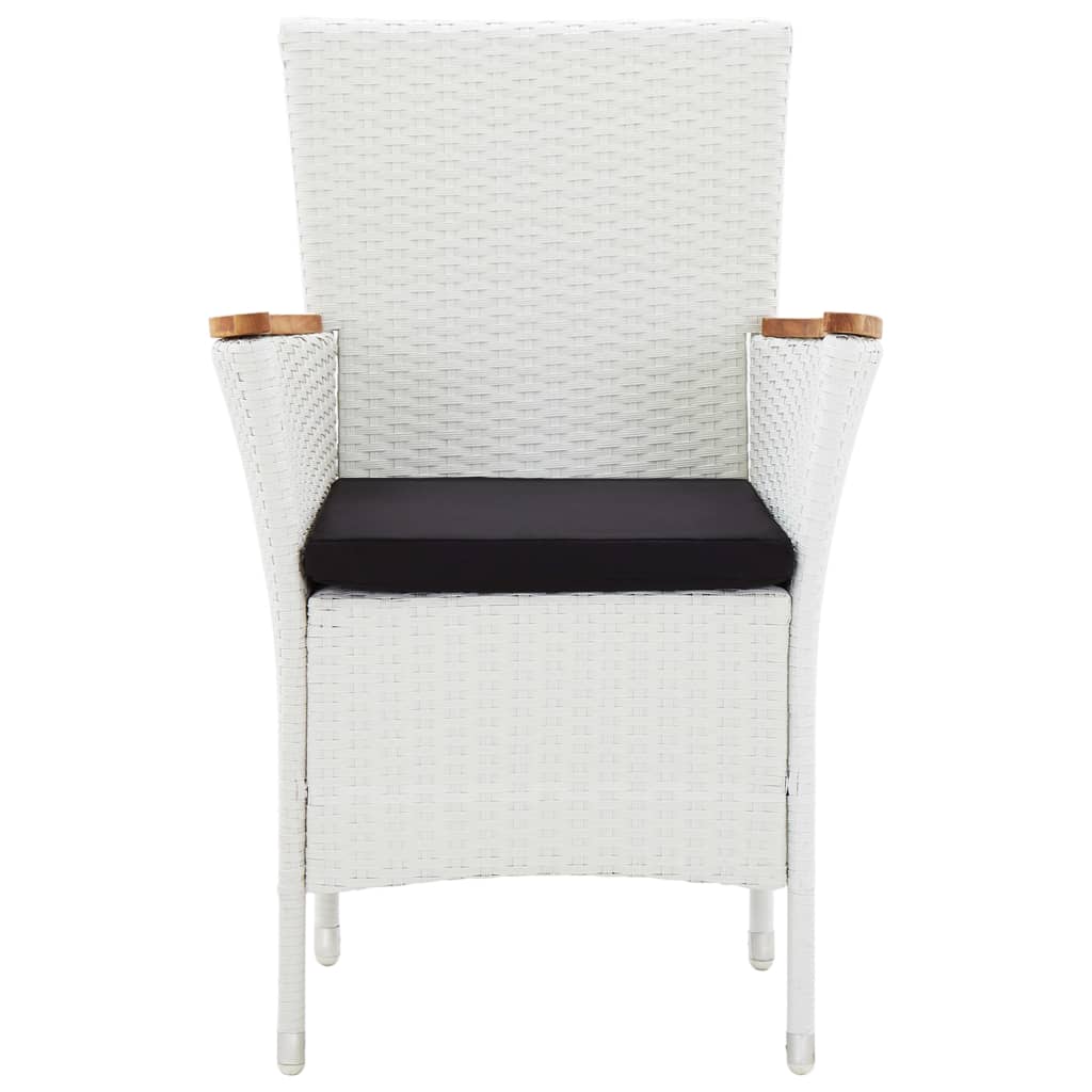 Garnitura vanjskog blagovaonskog stola 5 komada poliratan bijela - 4 - number 7.