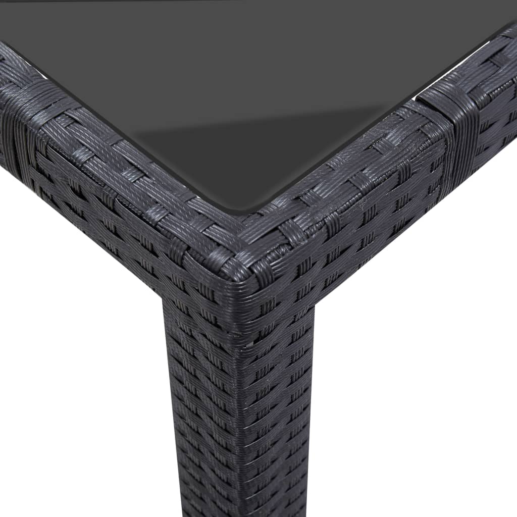 Sada venkovního jídelního stolu 9dílná polyratanová černá - number 10.