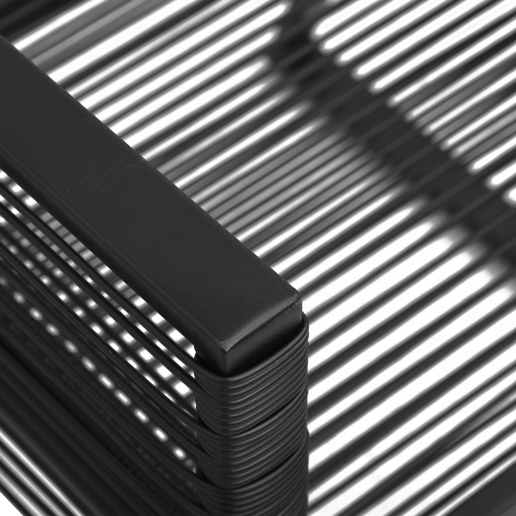 Havestole 2 stk. pvc-rattan sort - number 7.