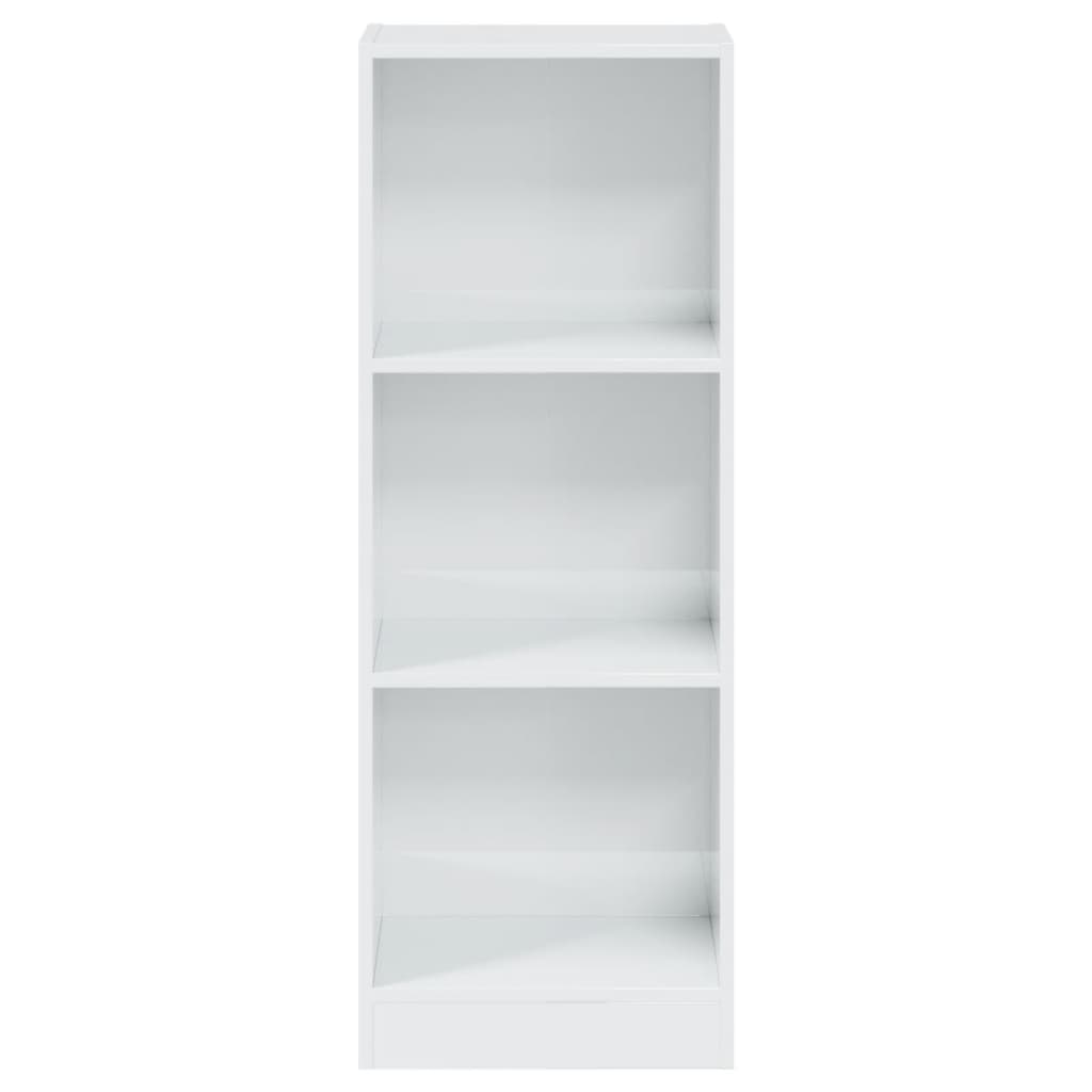 Bookcase with 3 shelves engineered wood high gloss - white high gloss, 40 x 24 x 109 cm, 1 - number 4.