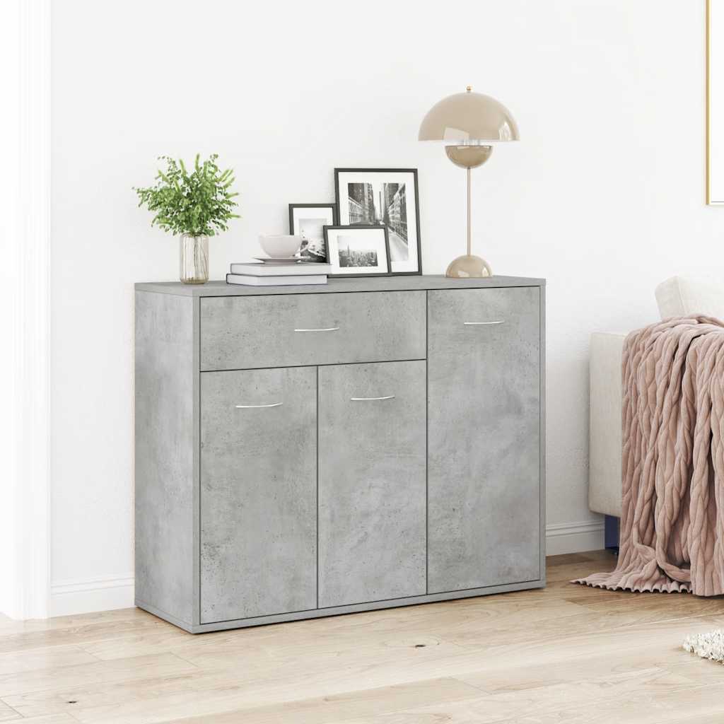 Sideboard 88x30x70 cm engineered wood - concrete grey, 1 - number 3.