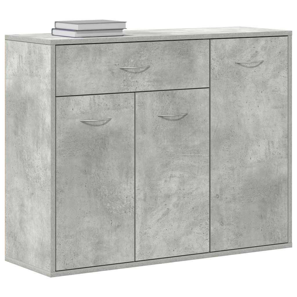 Sideboard 88x30x70 cm engineered wood - concrete grey, 1 - number 5.
