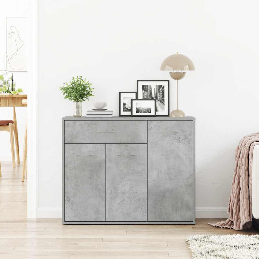 Sideboard 88x30x70 cm engineered wood - concrete grey, 1 - number 4.