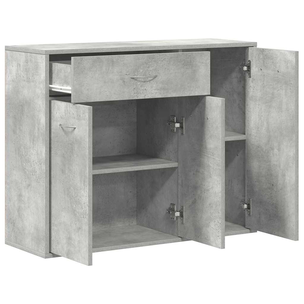 Sideboard 88x30x70 cm engineered wood - concrete grey, 1 - number 6.