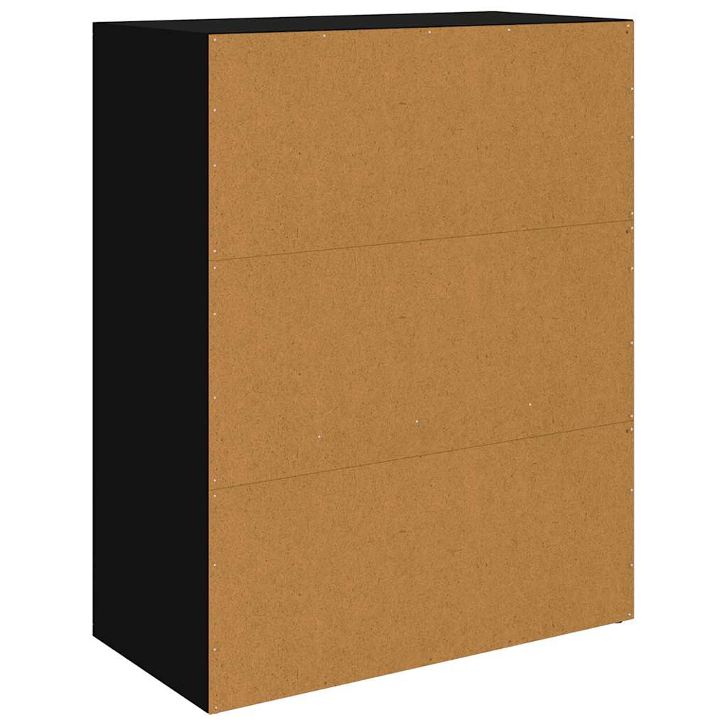 Skänk 60x30x75 cm konstruerat trä svart - number 7.