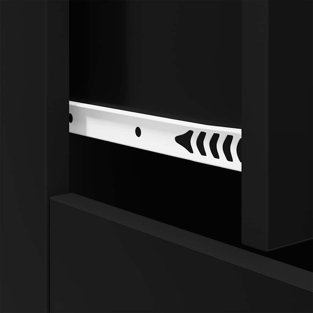 Skänk 60x30x75 cm konstruerat trä svart - number 9.