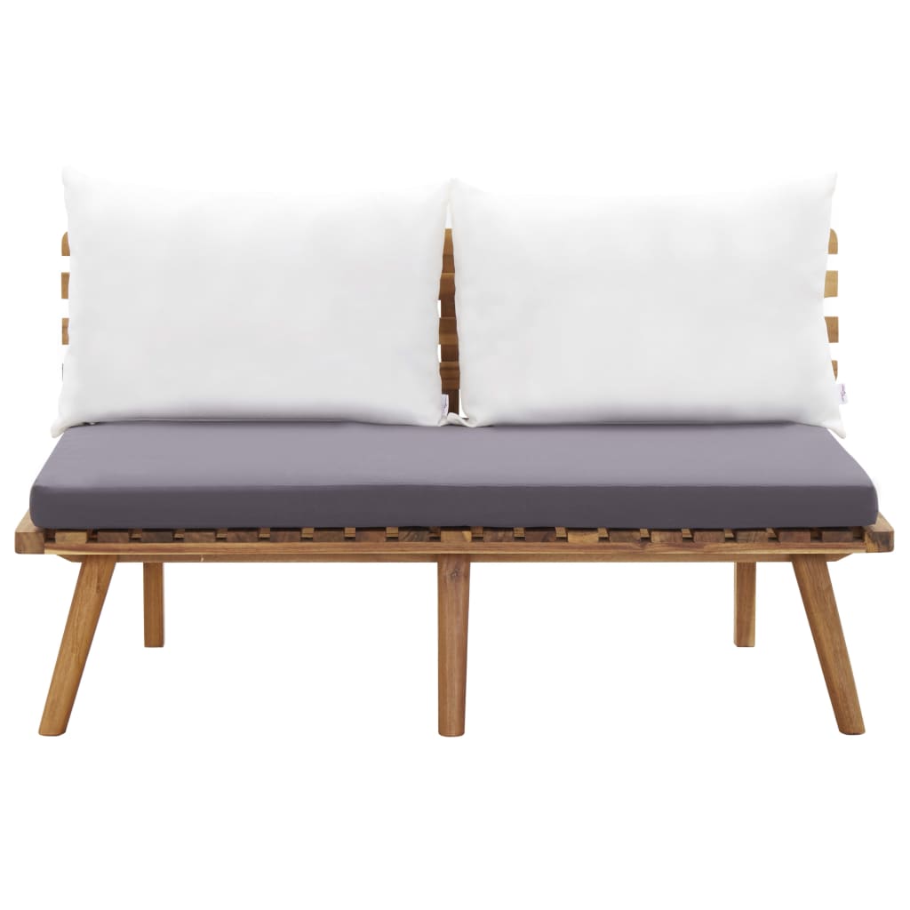 Loungesæt til haven 4 dele med hynder massivt akacietræ - number 6.