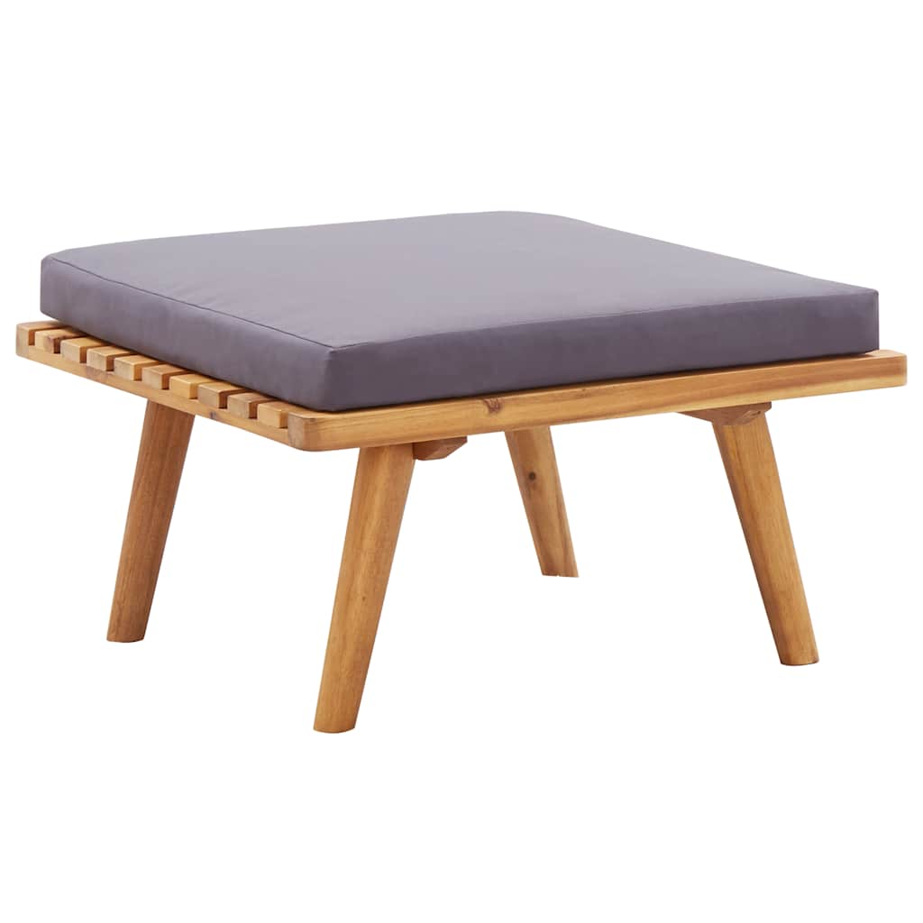 Salongsett for hagen 6 deler massivt akasietre - hjørnedel + 2x midtdel + 2x fotskammel + bord, 1 - number 9.