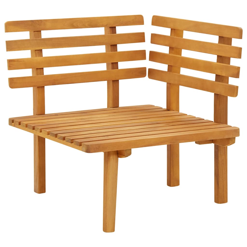 Kutni modul za vrtnu garnituru s jastucima od punog drva akacije - number 6.