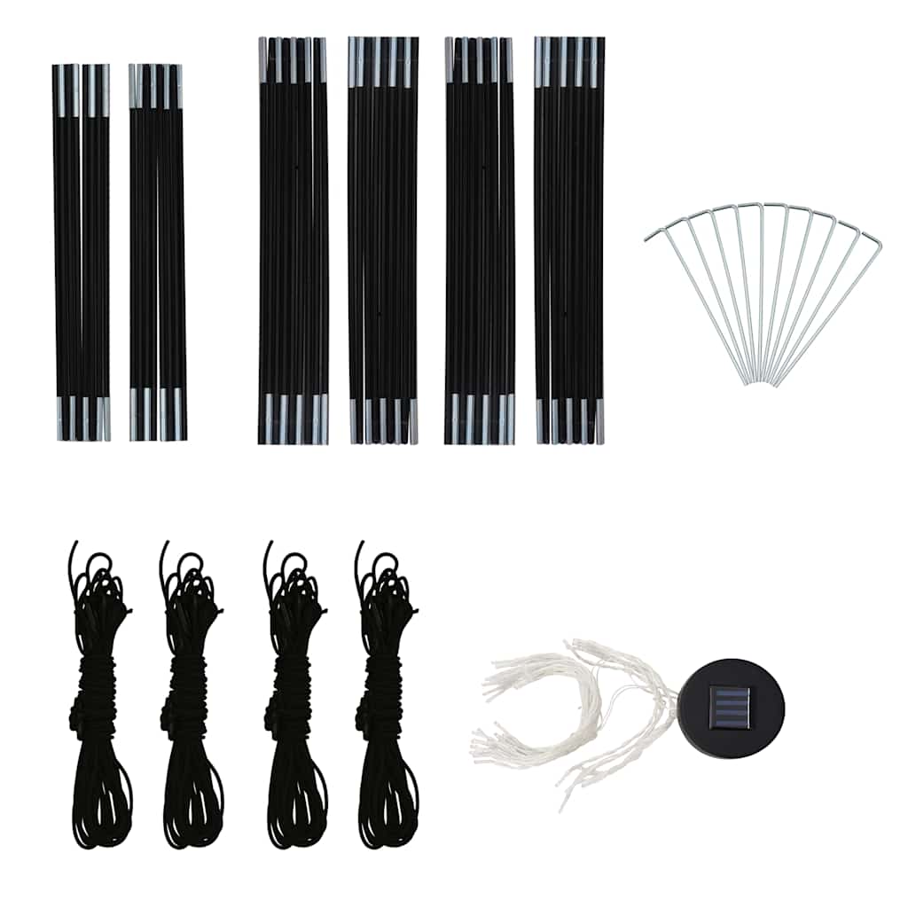 Nadstrešnica sa fugama i 4 bočna zida 3,6x3,6x2,3 m plava - number 9.