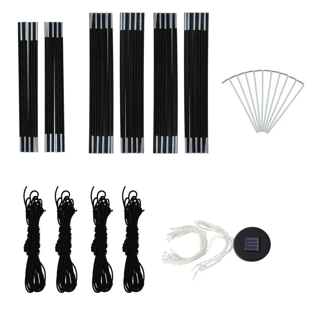 Šator za zabave sa spojnicama i 4 bočne stijenke 3,6x3,6x2,3 m plavo - žuta - number 9.