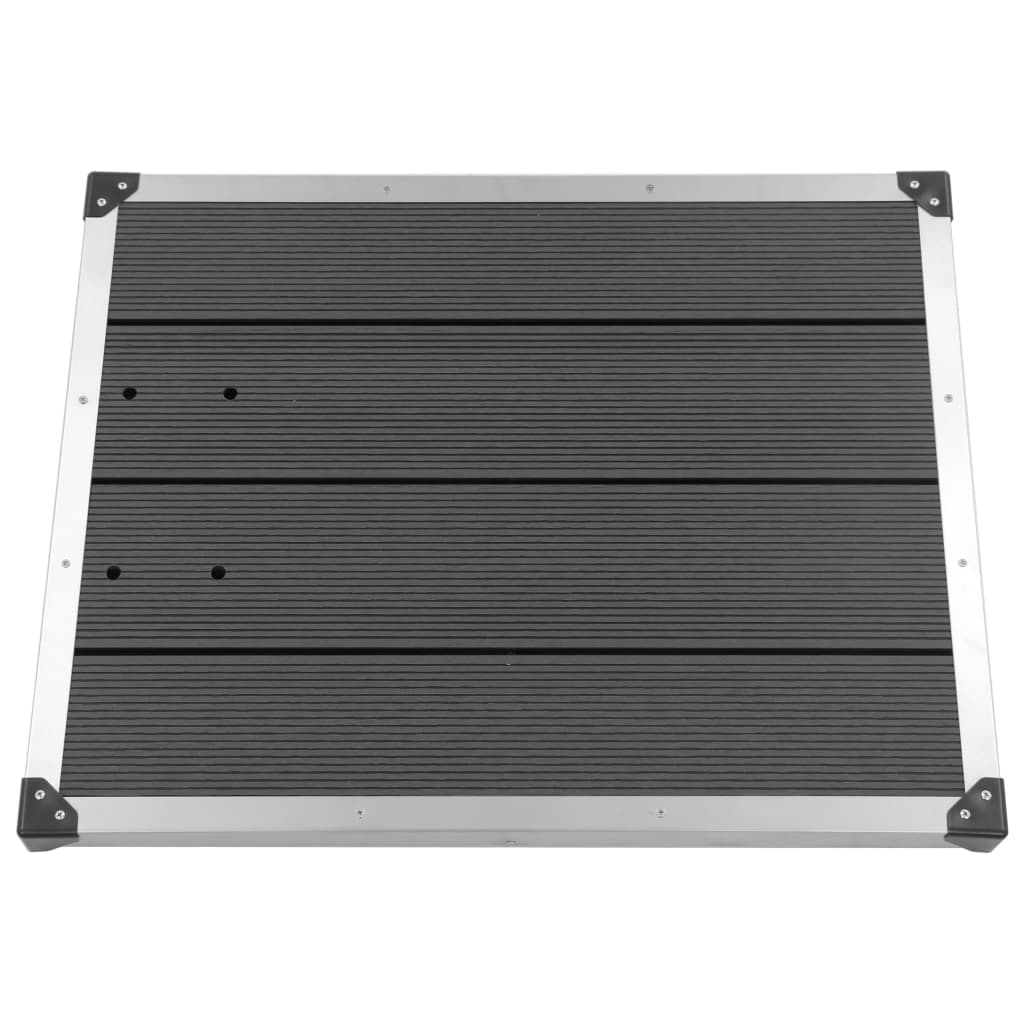 Udendørs brusekar 80 x 62 cm wpc rustfrit stål grå - number 3.