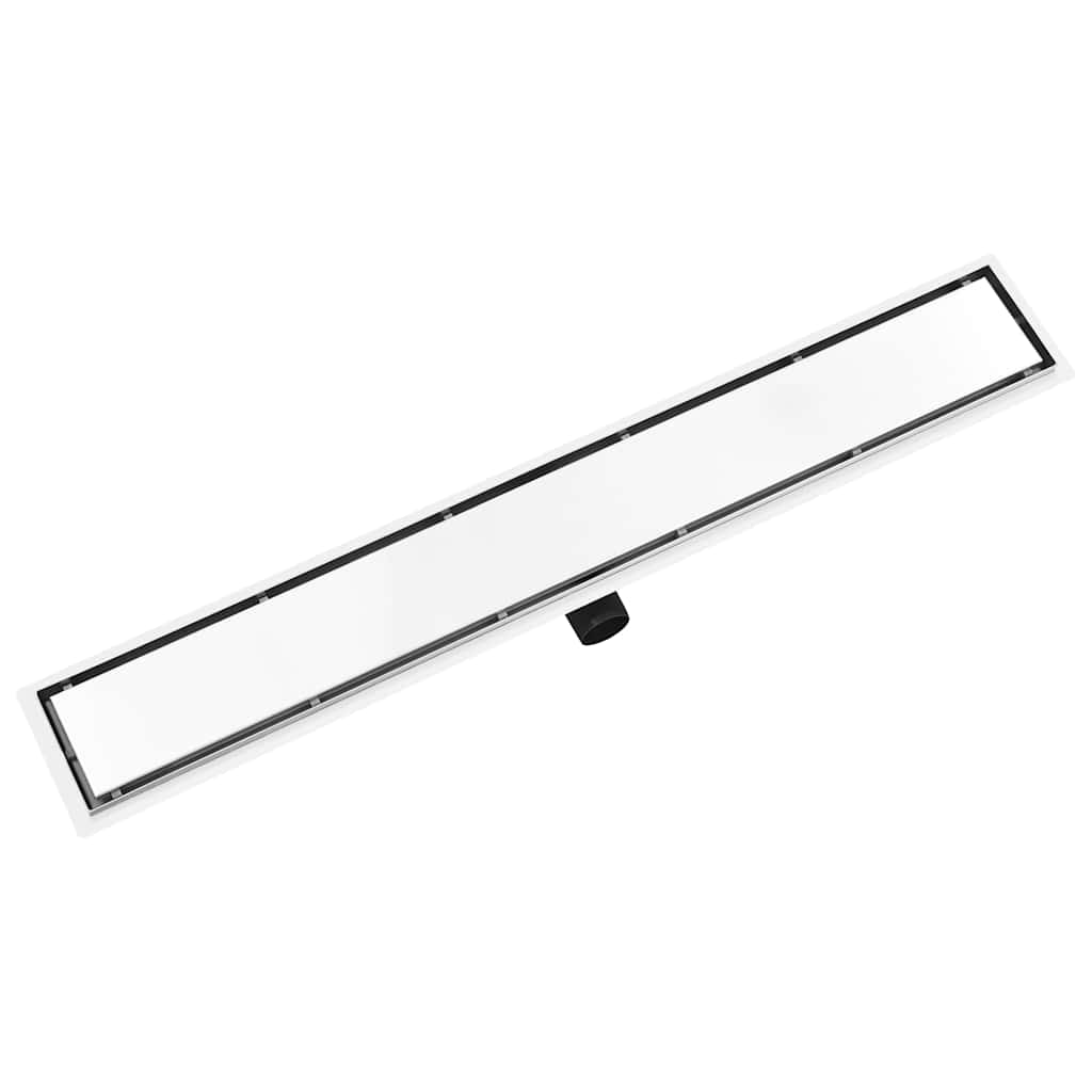 Gulvafløb med dæksel rustfrit stål - 93 x 14 cm, 2-i-1 - number 5.