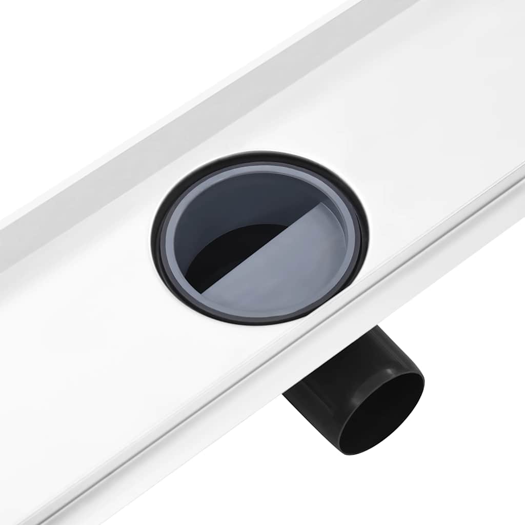 Gulvafløb med dæksel rustfrit stål - 93 x 14 cm, 2-i-1 - number 7.