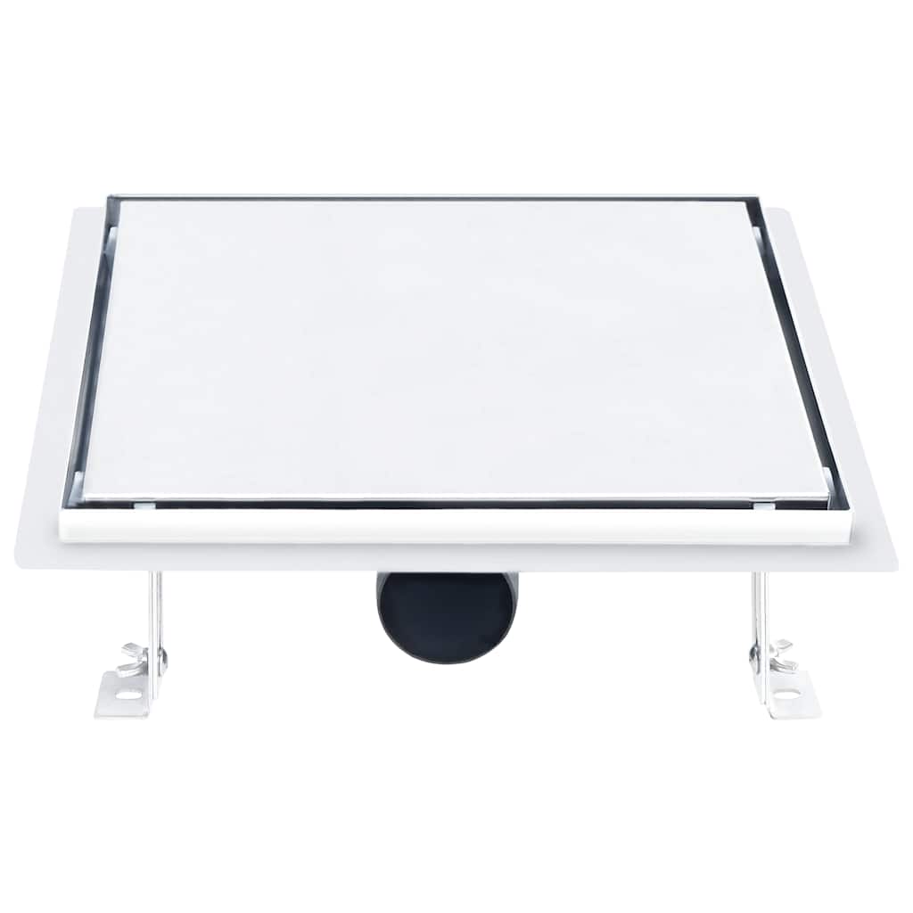 Gulvafløb med 2-i-1 dæksel 28x28 cm rustfrit stål - number 4.