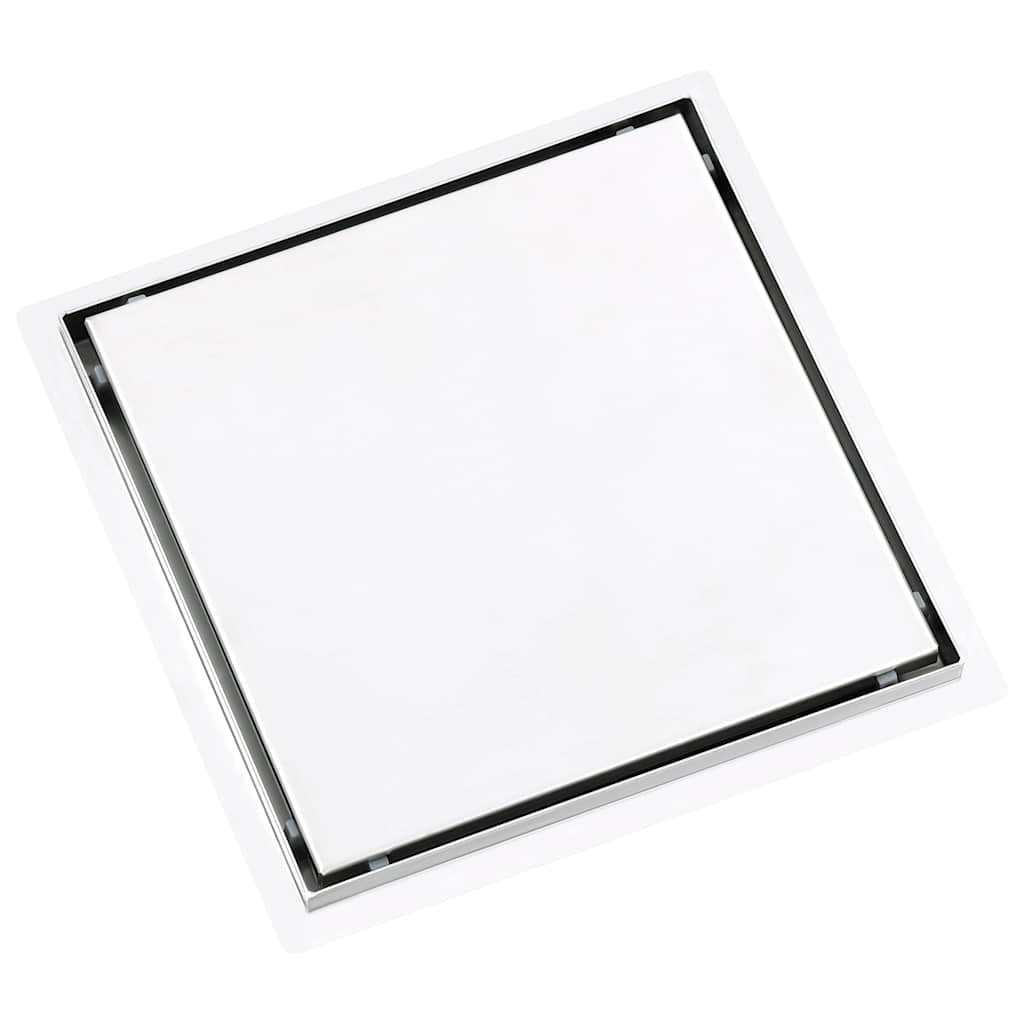 Gulvafløb med 2-i-1 dæksel 28x28 cm rustfrit stål - number 3.